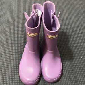 Hunter Girls size 10 purple rain boots